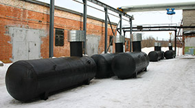 Подземные газгольдеры ПСКОВ. Горизонтальный газгольдер